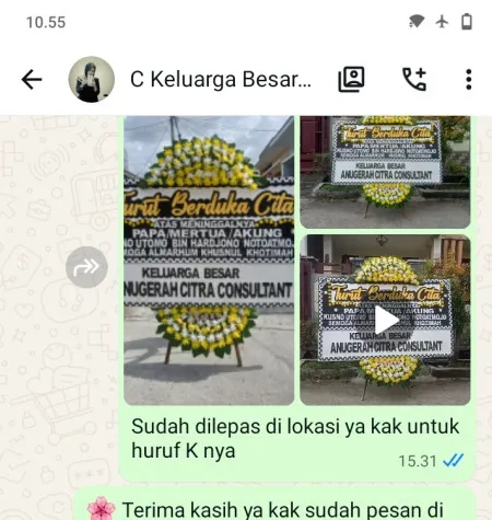 Pengiriman Papan Bunga Duka Cluster Harapan Indah